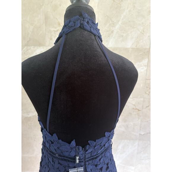 Bardot Gemma Halter Midi Dress - 6, Navy Lace, Cocktail, Christmas Party, NWT - Picture 10 of 12